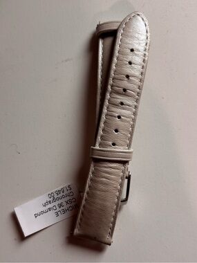 NWT Michele Metallic pearl Leather Watch Strap 18 inch